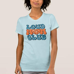Loud Fan Mom Club Basketball Heart T-Shirt