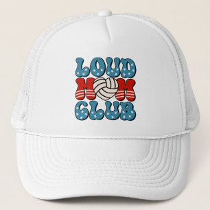 Loud Fan Mum Club Volleyball  Heart  Trucker Hat