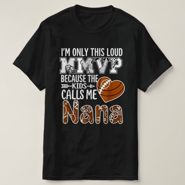 Loud football nana design - football grandma shirt (Design Front)