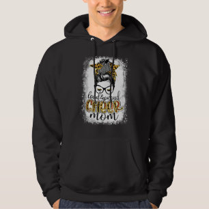 Loud & Proud Cheer Mum Messy Bun Leopard Mother's  Hoodie