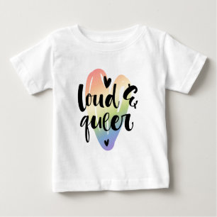 Loud & Queer Watercolor Heart Baby T-Shirt