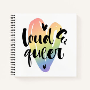 Loud & Queer Watercolor Heart Notebook