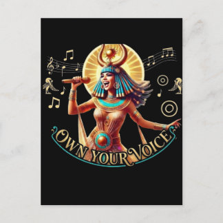 Loud Your Voice – Egyptian Woman Singer Postcard
