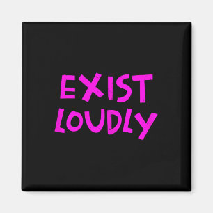 Loudly Feminine Cute Feminist Femininity  Magnet