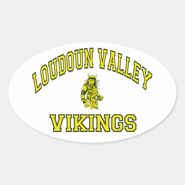 Loudoun Valley Vikings Oval Sticker (Front)