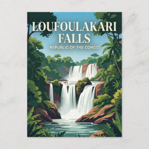 Loufoulakari Falls Republic of the Congo Postcard