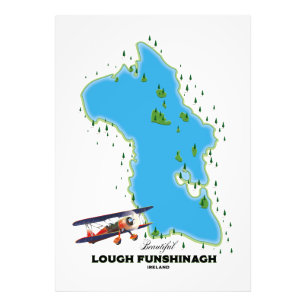 Lough Funshinagh Ireland travel poster. Photo Print