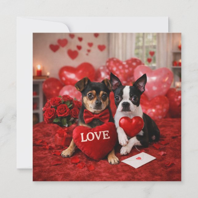 Louie & Luna Wish You a Happy Valentine's Day 11 Card (Front)