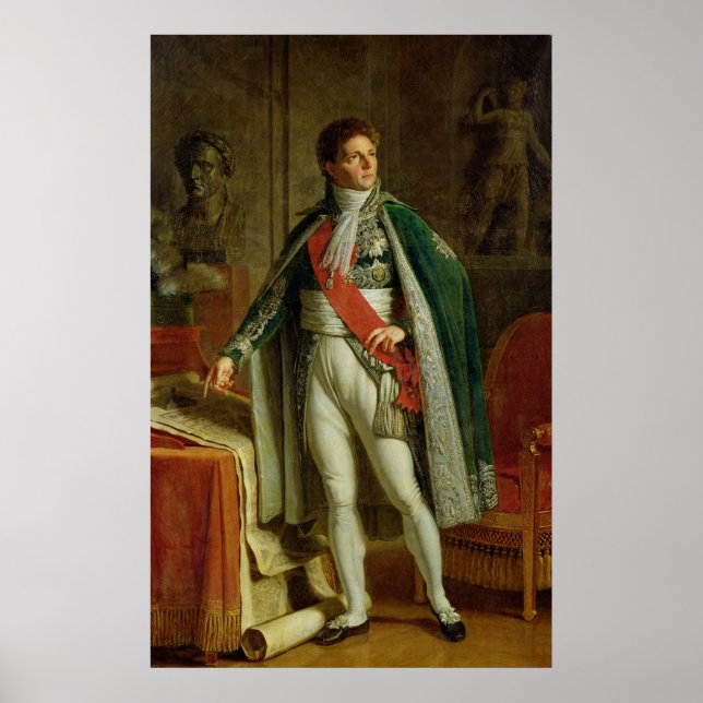 Louis Alexandre Berthier  Showing Map of Poster (Front)