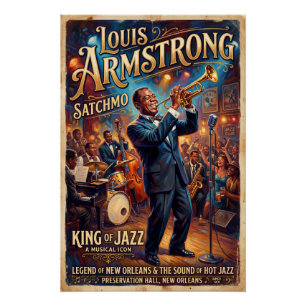 Louis Armstrong – Satchmo Poster