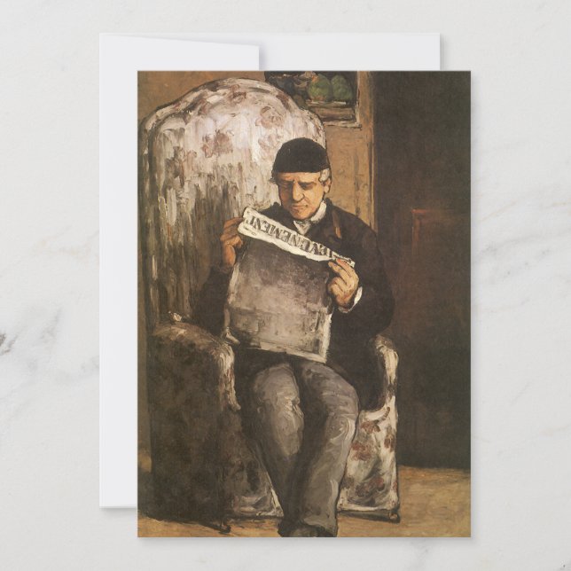 Louis Auguste Cezanne Father Of The Artist Reading (Front)