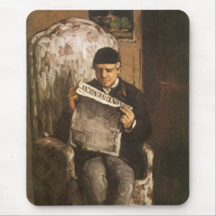 Louis Auguste Cezanne Father Of The Artist Reading Mouse Pad