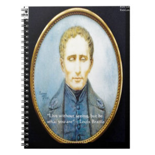 Louis Braille Famous Quote Notebook