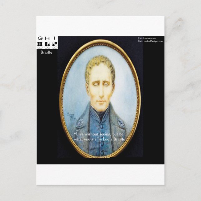 Louis Braille Famous Quote Postcard (Front)