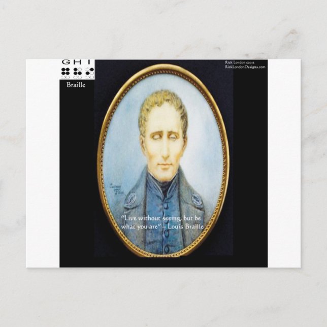 Louis Braille Famous Quote Postcard (Front)