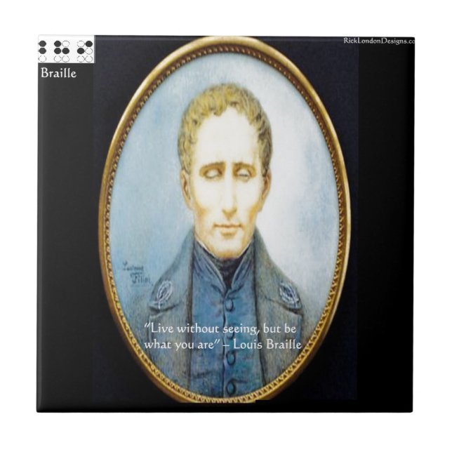 Louis Braille Famous Quote Tile (Front)