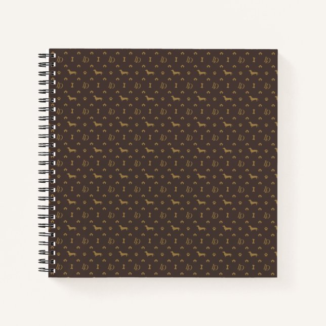 Louis Dachshund  Luxury Dog Attire Notebook (Front)