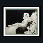 Louis Icart "White Flowers" Art Deco Print 16x20<br><div class="desc">Nostalgic,  Art Deco Print,  by Louis Icart 16 x 20</div>