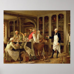 Louis Jean Marie Daubenton (1716-99) in his Labora Poster