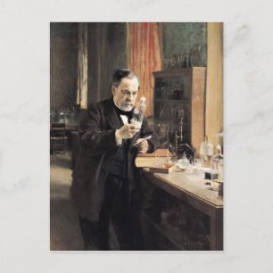 Louis Pasteur  in his Laboratory, 1885 Postcard