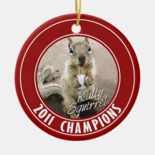 Louis Rally Squirrel 2011 Winners Ceramic Tree Decoration