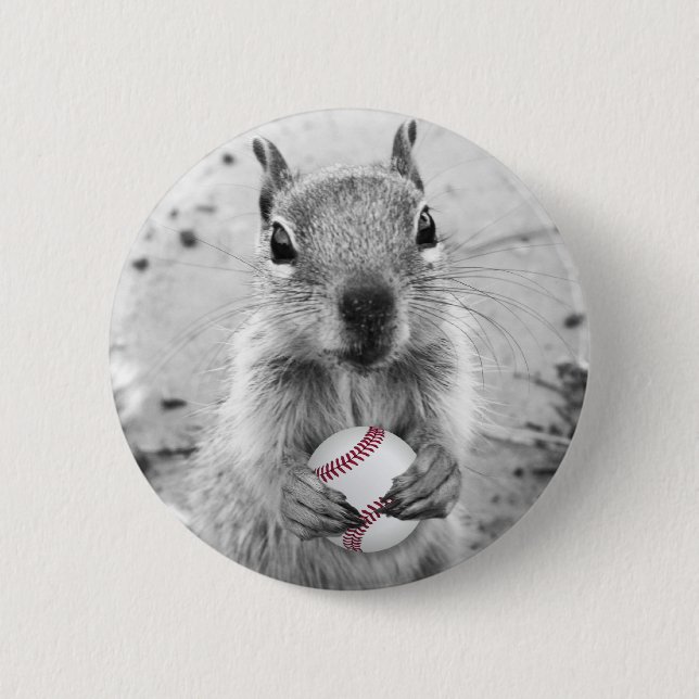 Louis Rally Squirrel - baseball 6 Cm Round Badge (Front)