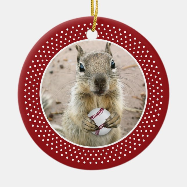 Louis Rally Squirrel Ceramic Tree Decoration (Front)