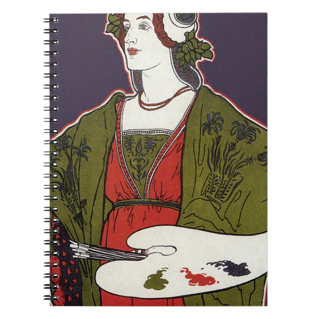 Louis Rhead ~ Salon des Cent Spiral Notebook (Front)