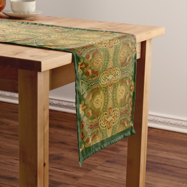 Louis Sullivan Upper Beam Stencil Pattern Long Table Runner (In Situ)