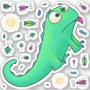Louis the lizard, sticker set