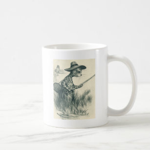 Louis Wain Artwork -- Gone Fishing Cat Coffee Mug