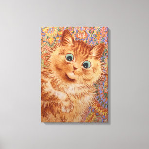 Louis Wain Astonished ginger cat Children's room Canvas Print