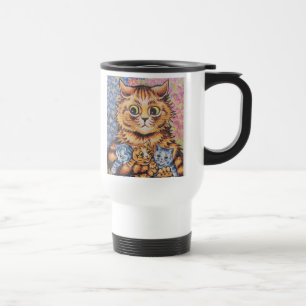 LOUIS WAIN CAT KITTENS TRAVEL COFFEE MUG