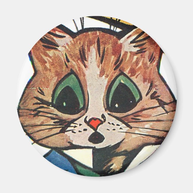Louis Wain cat Magnet (Front)