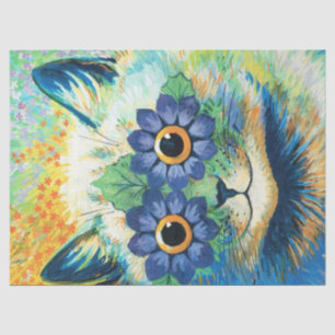 Louis Wain Cat Psychedelic  Tissue Paper