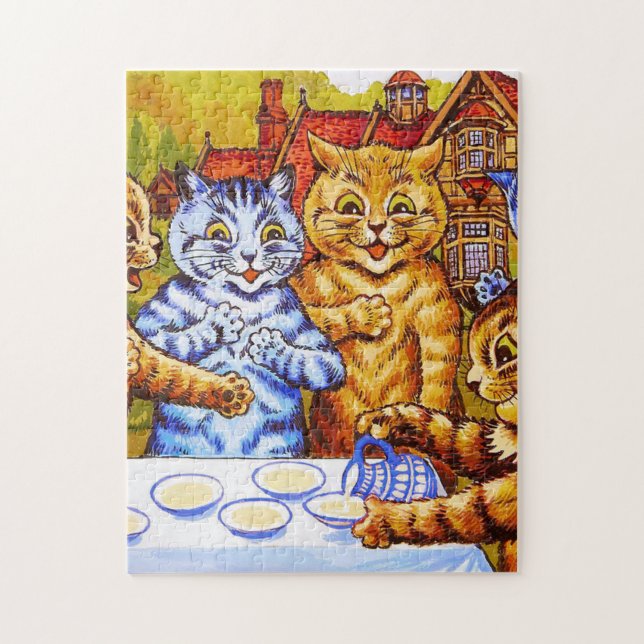 Louis Wain Cat Tea Party Jigsaw Puzzle (Vertical)