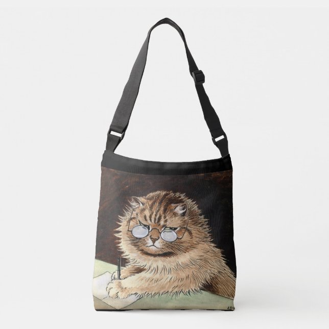 LOUIS WAIN CAT VINTAGE TOTE PURSE (Front)