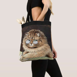 LOUIS WAIN CAT VINTAGE TOTE PURSE BAG