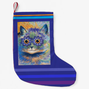 Louis Wain, Cat with Daisy Eyes, Small Christmas Stocking