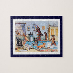 Louis Wain - Cats on a Clean Springing Binge Jigsaw Puzzle