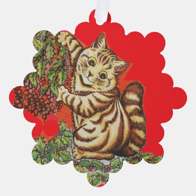 Louis Wain Christmas Cats  Tree Decoration Card (Front)