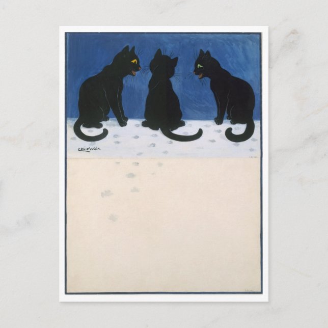 Louis Wain Holiday Postcard (Front)