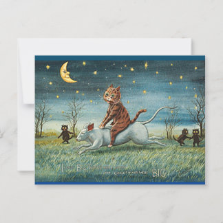 Louis Wain, If Big Things, Cat Art Postcard