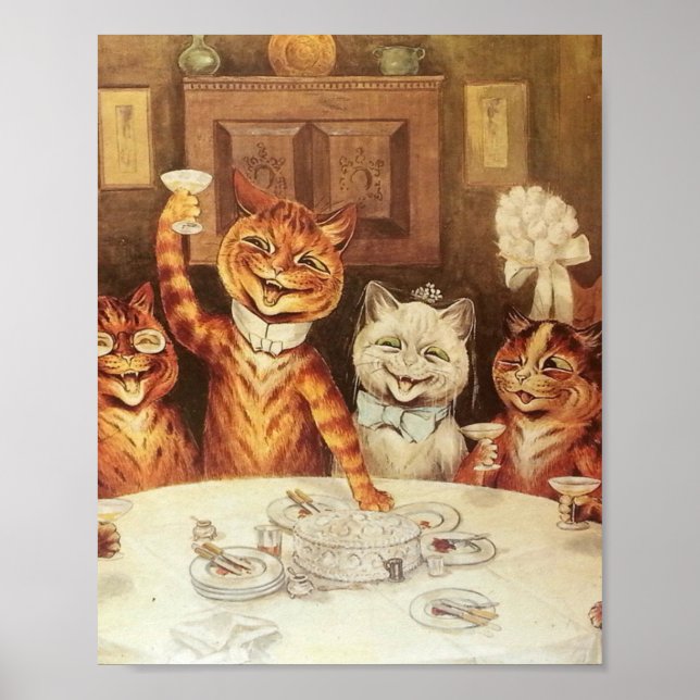 Louis Wain Party Cats Poster (Front)
