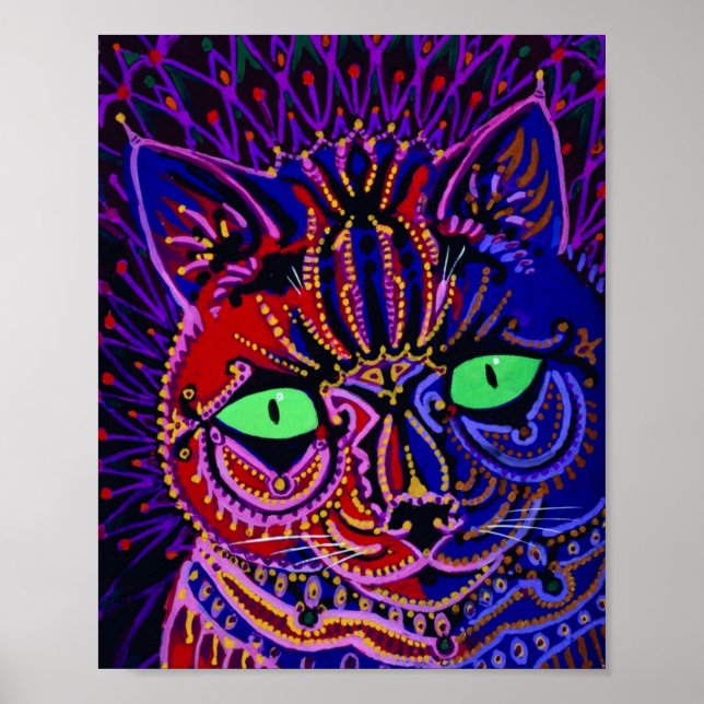 Louis Wain Psychedelic Cat Poster (Front)
