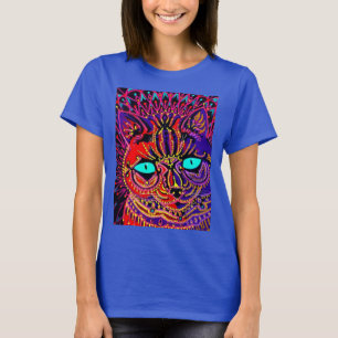 LOUIS WAIN PSYCHEDELIC CAT T-SHIRT