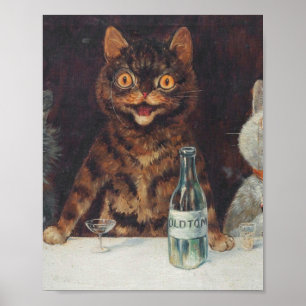 Louis Wain Smoking And Drinking Poster