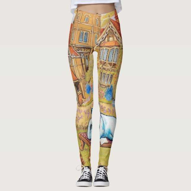 Louis Wain - Summer Tea Party Leggings (Front)
