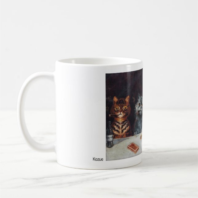 Louis Wain “ The bachelor party ” Coffee Mug (Left)