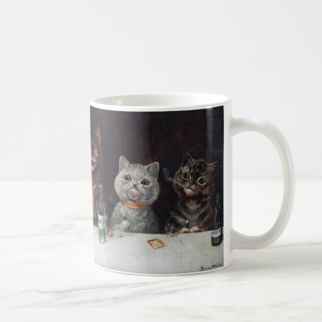 Louis Wain “ The bachelor party ” Coffee Mug (Right)